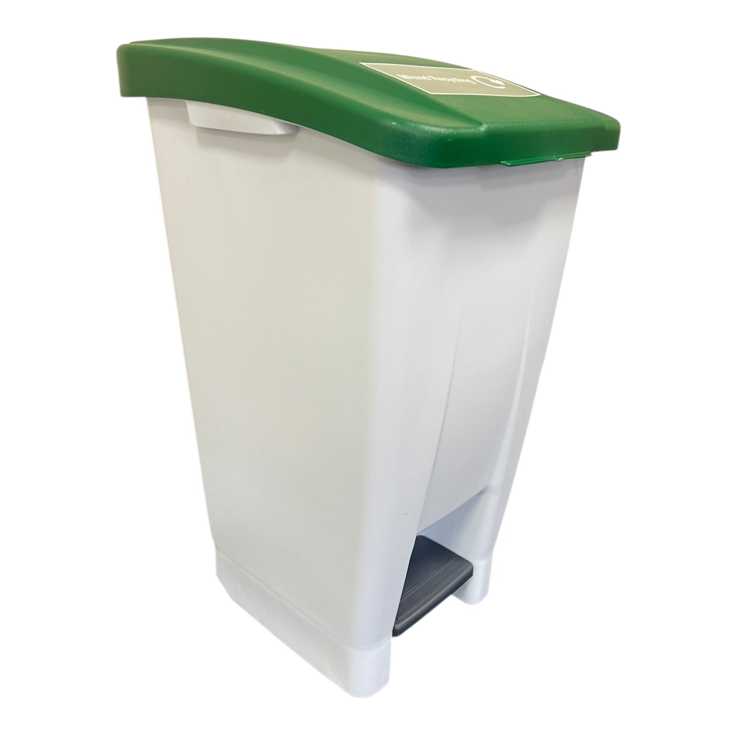 Plastic Sack Holder, White Body With Green Lid, Mixed Recycling Sticker Included, 60L - Premium Recycling Bin from Chabrias Ltd - Just £64.99! Shop now at Chabrias Ltd