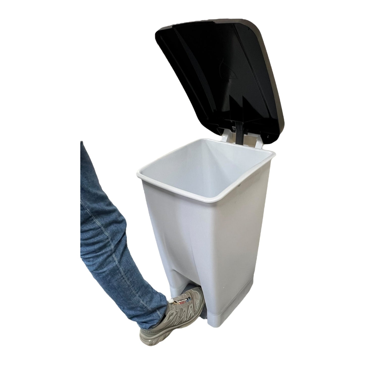 Plastic Sack Holder, White Body With Black Lid, General Waste Sticker Included, 60L - Premium Recycling Bin from Chabrias Ltd - Just £64.99! Shop now at Chabrias Ltd