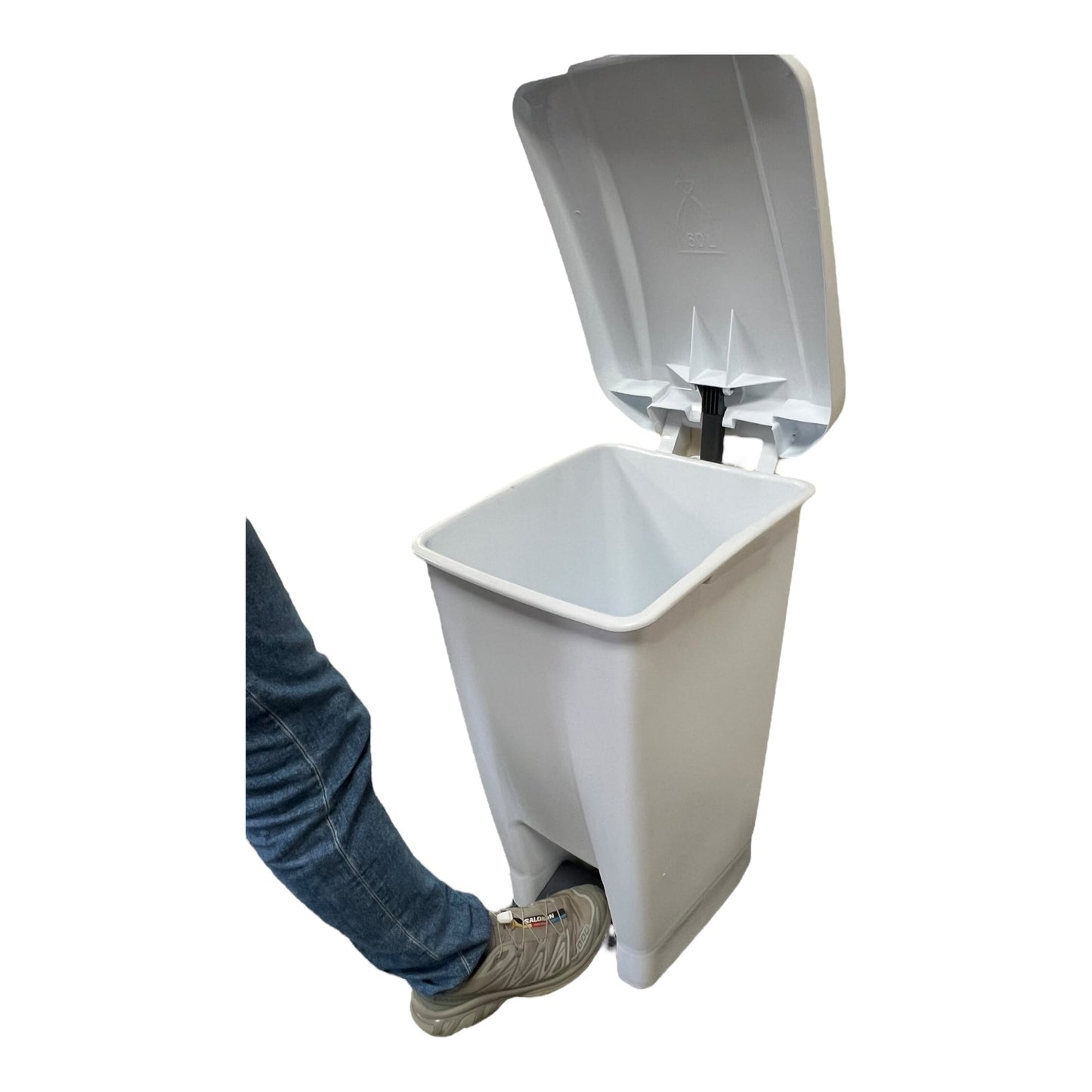 Plastic Sack Holder, White Body & White Lid, 60L - Premium Recycling Bin from Chabrias Ltd - Just £64.99! Shop now at Chabrias Ltd