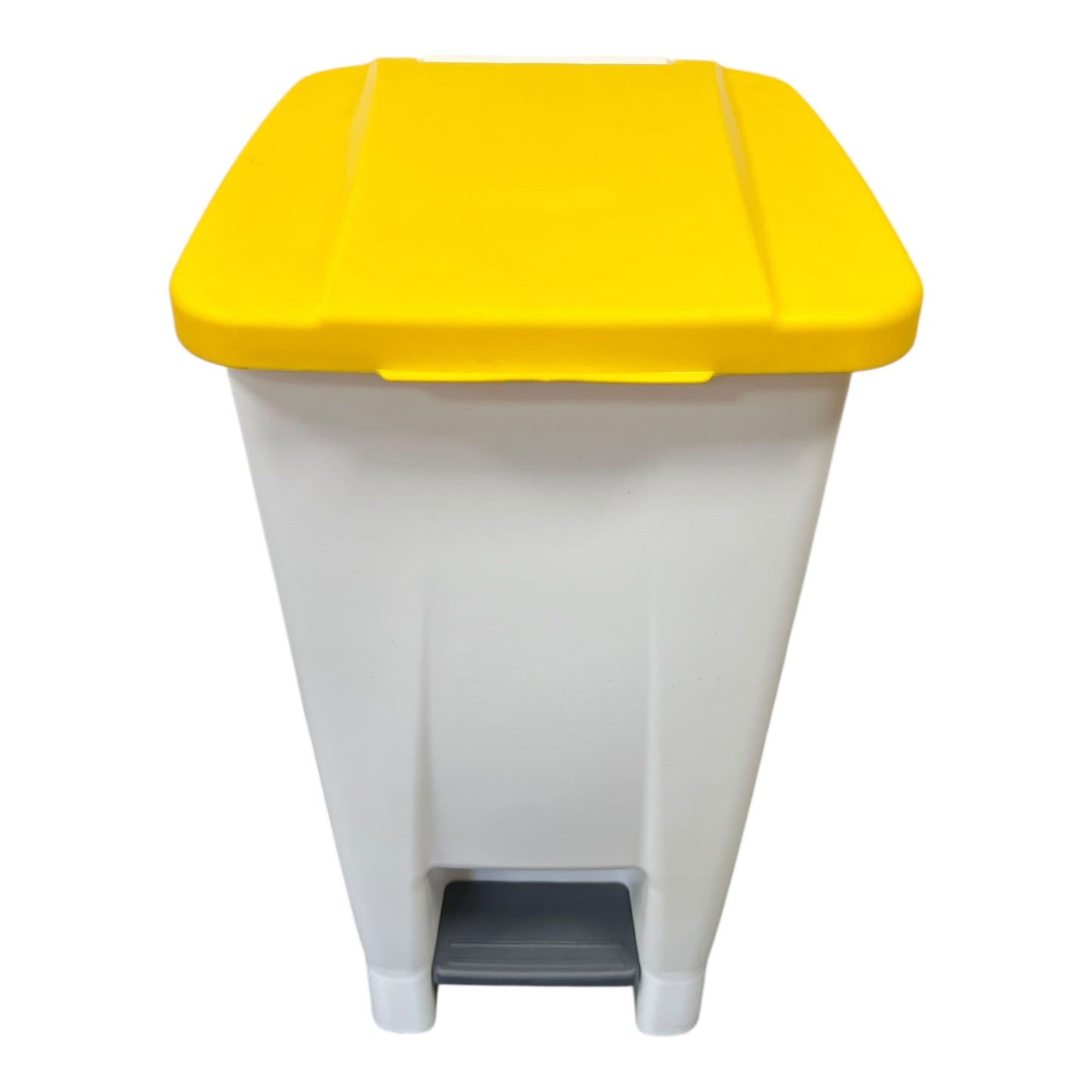 Plastic Sack Holder, White Base With Yellow Lid, Clinical Waste Sticker Included, 60L - Premium Recycling Bin from Chabrias Ltd - Just £64.99! Shop now at Chabrias Ltd
