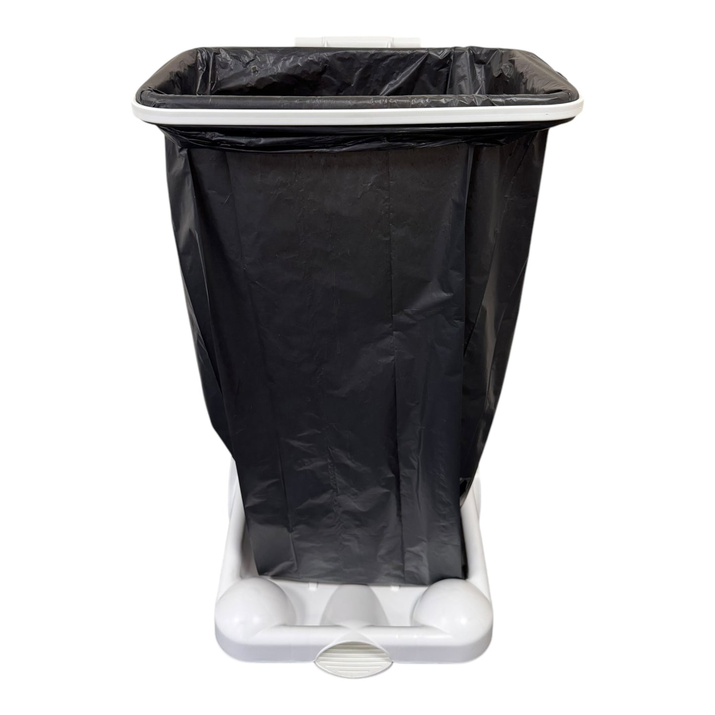 Hands-Free Sack Holder White Base & Blue Lid, with Paper & Card Sticker - Premium Bins from Chabrias Ltd - Just £89.99! Shop now at Chabrias Ltd