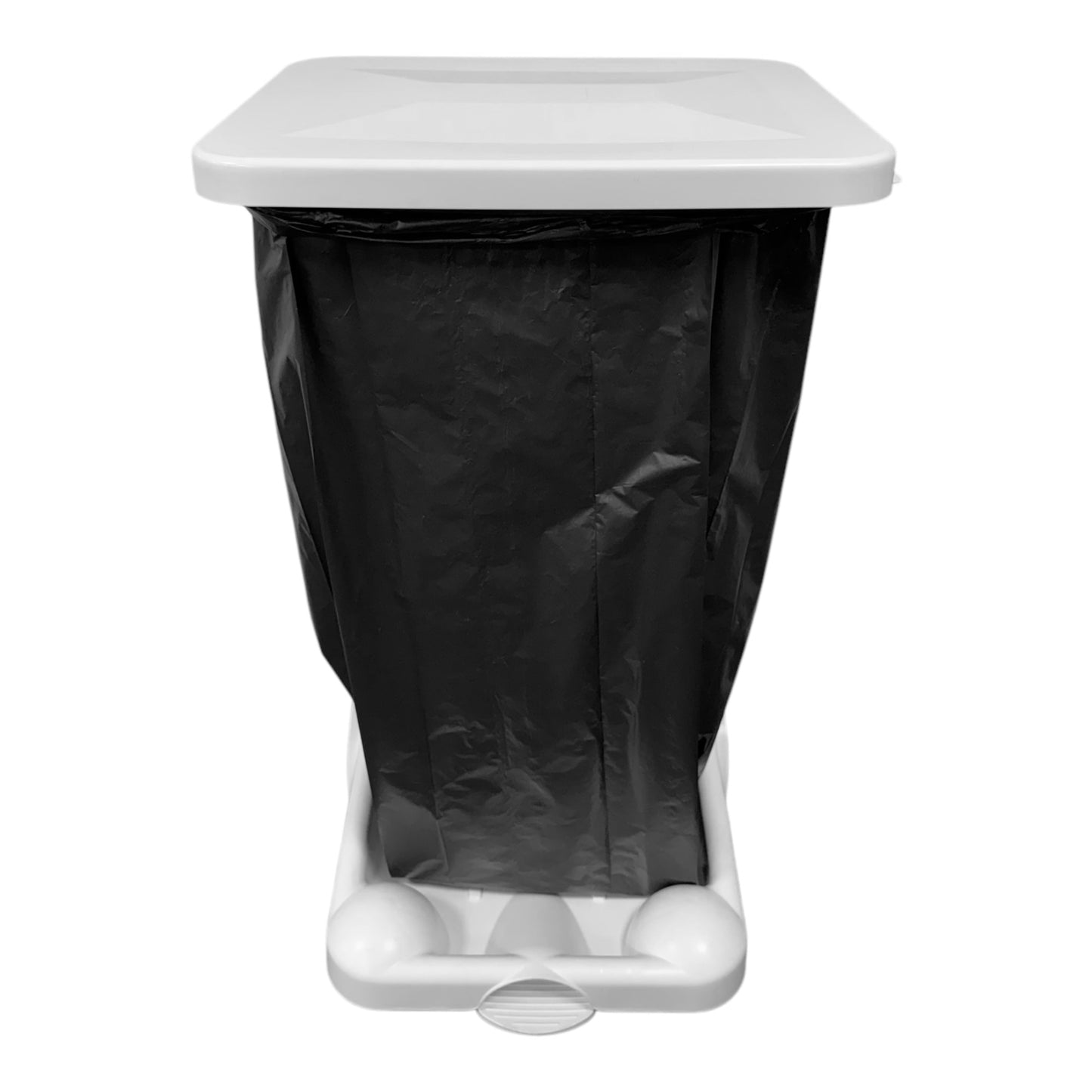 Hands-Free Sack Holder White Base & White Lid, With General Waste Sticker - Premium Bins from Chabrias Ltd - Just £89.99! Shop now at Chabrias Ltd