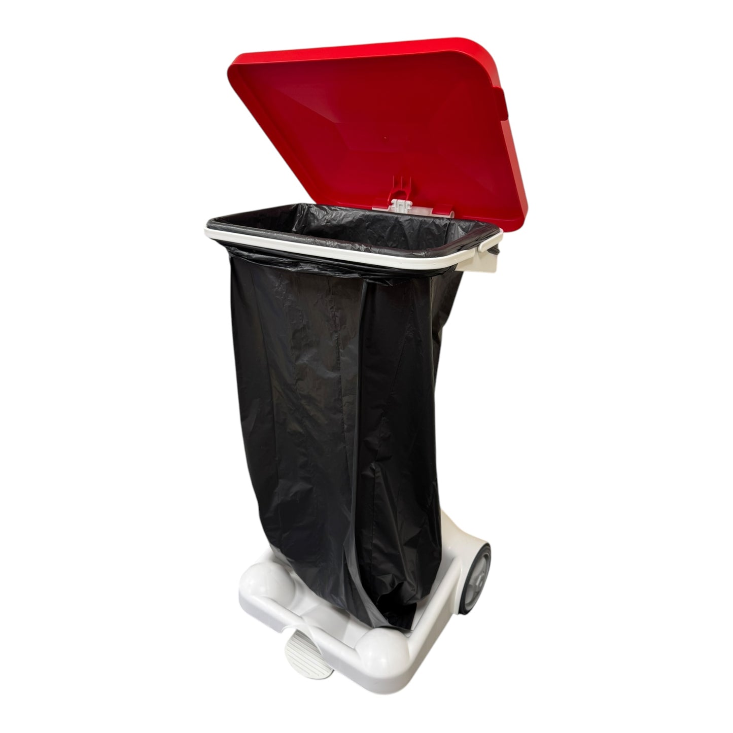 Hands-Free Sack Holder White Base & Red Lid, with Other Recyclables Sticker - Premium Bins from Chabrias Ltd - Just £89.99! Shop now at Chabrias Ltd