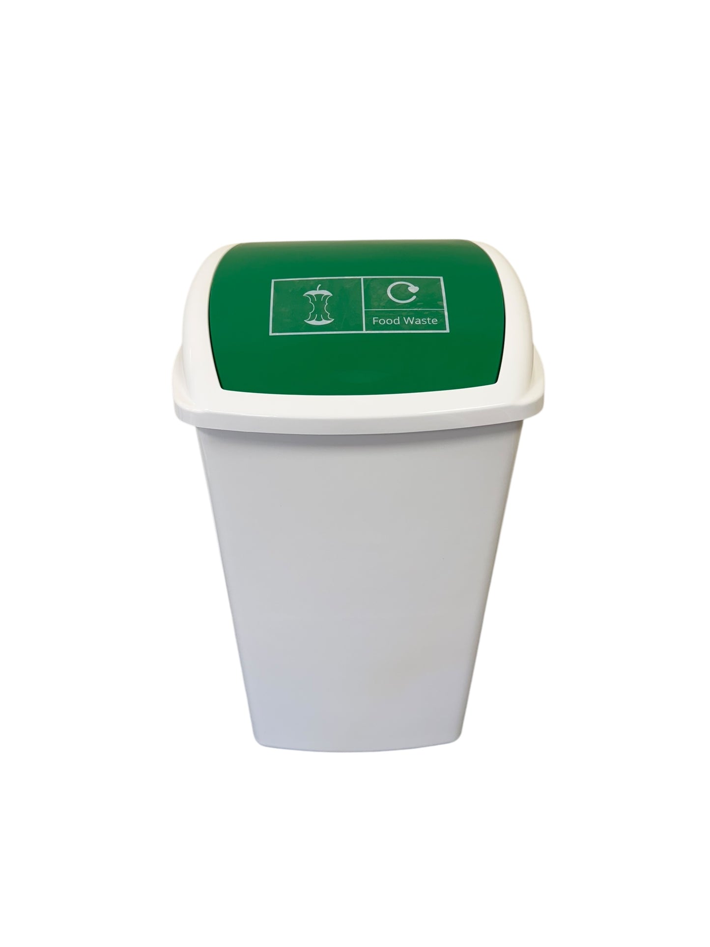 Plastic Swing Bin, White Body & WRGB Lids, With Stickers, 50L (x4) - Premium BISS from Chabrias Ltd - Just £21.84! Shop now at Chabrias Ltd