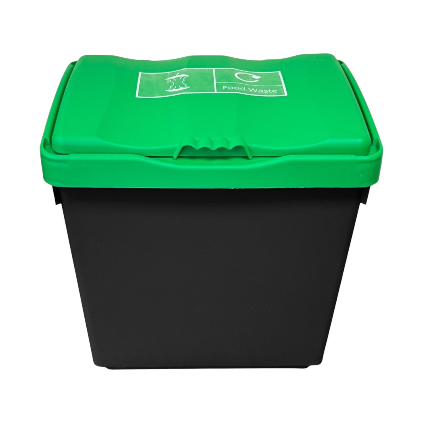 30 Litre Recycling Bin with Green Swing Lid & Food Waste Sticker Included - Premium Bins from Chabrias Ltd - Just £29.99! Shop now at Chabrias Ltd