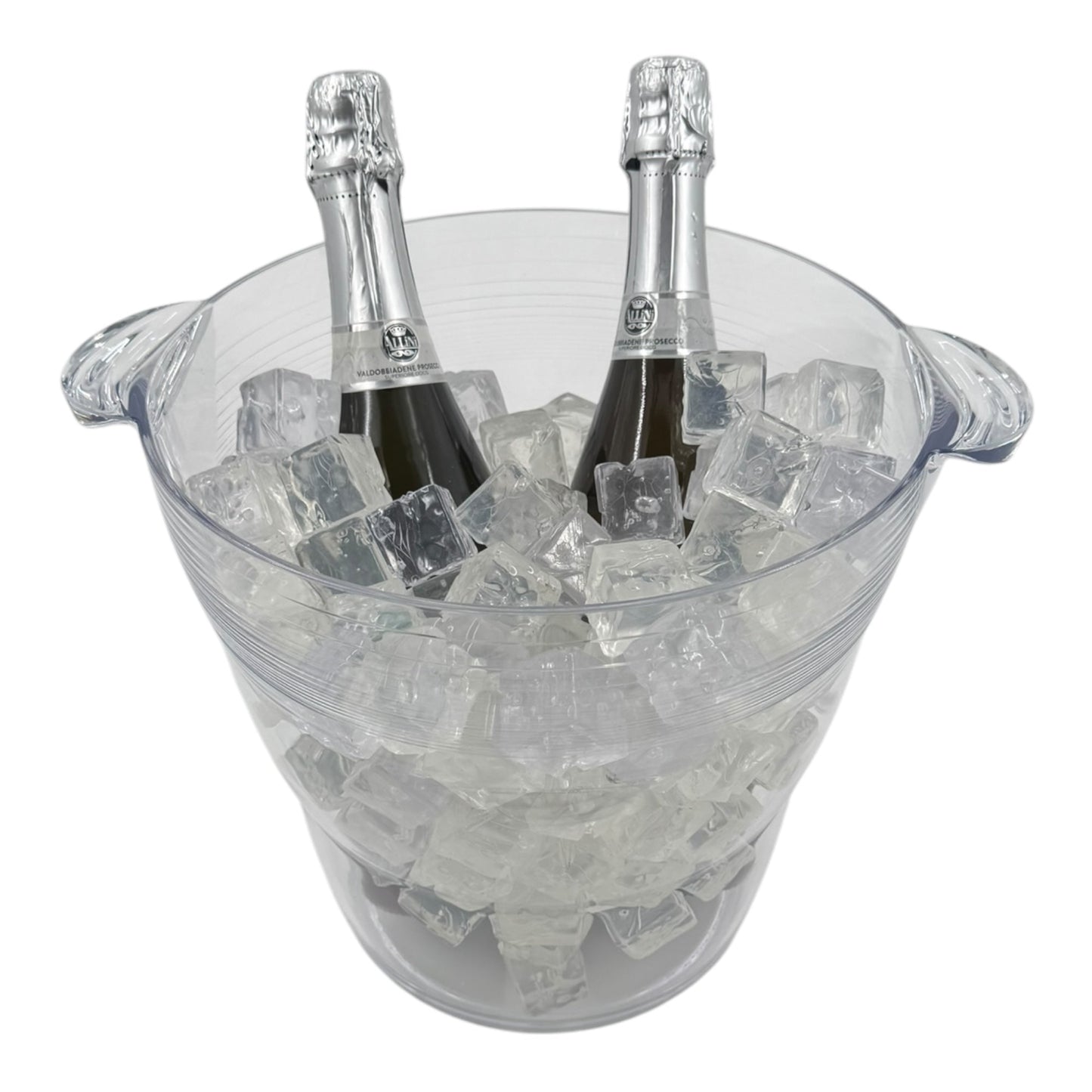 Elegant Clear Acrylic Double Wine & Champagne Cooler, 9L - Premium Ice Bucket from Chabrias Ltd - Just £11.99! Shop now at Chabrias Ltd