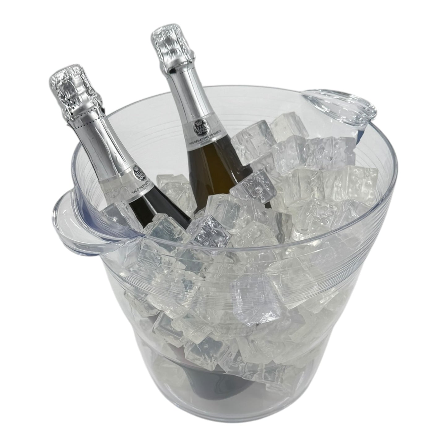 Elegant Clear Acrylic Double Wine & Champagne Cooler, 9L - Premium Ice Bucket from Chabrias Ltd - Just £11.99! Shop now at Chabrias Ltd