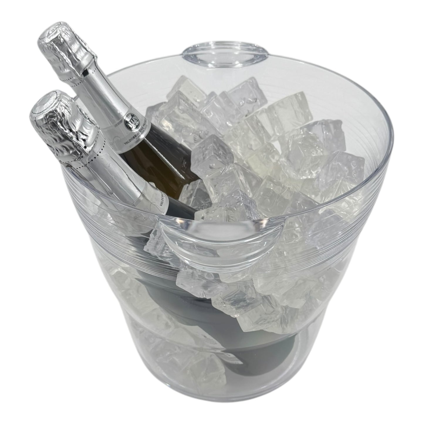 Elegant Clear Acrylic Double Wine & Champagne Cooler, 9L - Premium Ice Bucket from Chabrias Ltd - Just £11.99! Shop now at Chabrias Ltd