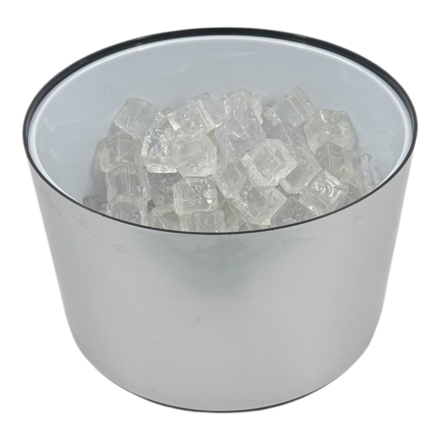 10 Litre Plastic Ice Bucket With Lid & Removable Draining Liner Brushed Aluminium - Premium Home from Chabrias Ltd - Just £18.99! Shop now at Chabrias Ltd