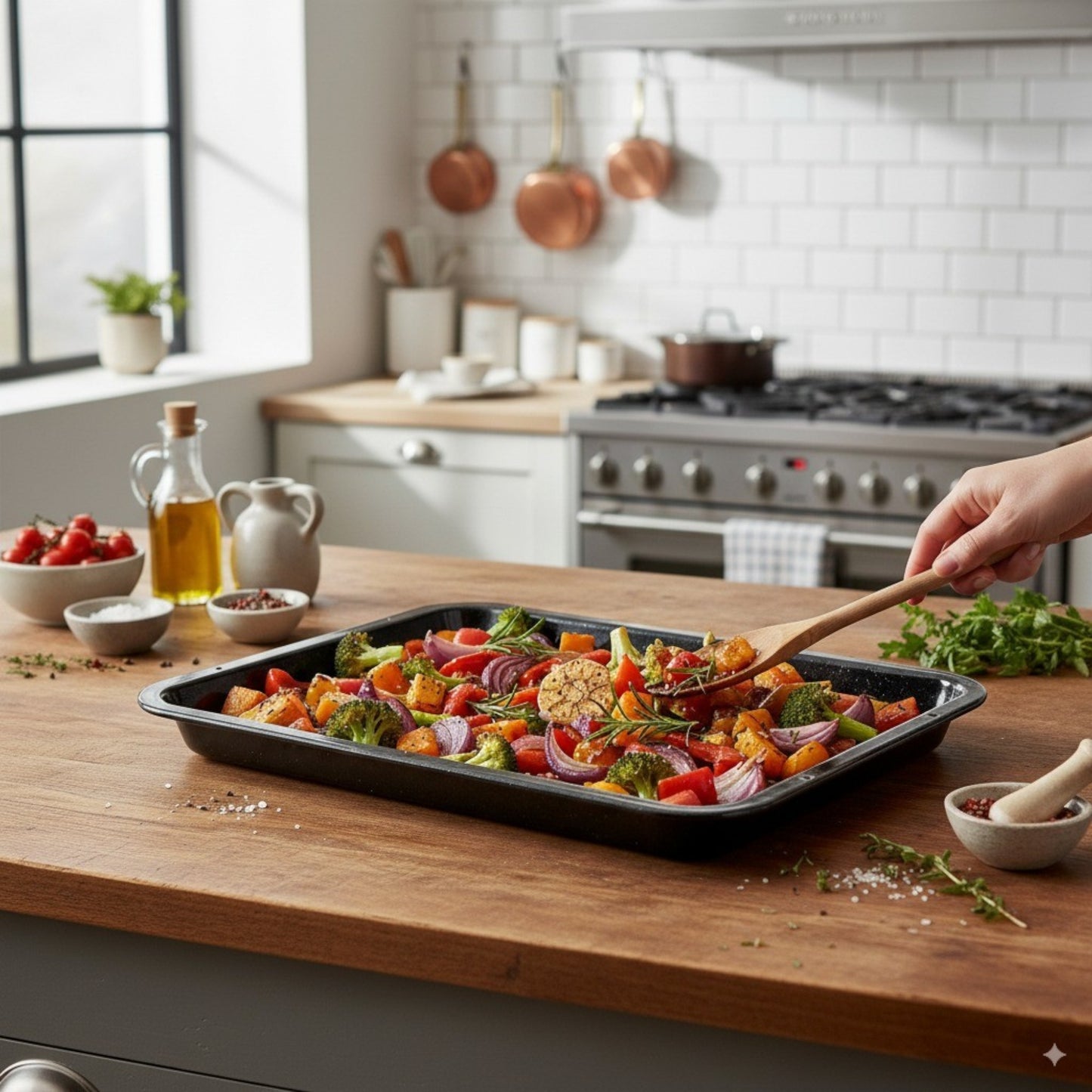 43cm Vitreous Enamel Baking Tray – Extra Large – Great British Bakeware - Premium Home from Chabrias Ltd - Just £11.99! Shop now at Chabrias Ltd