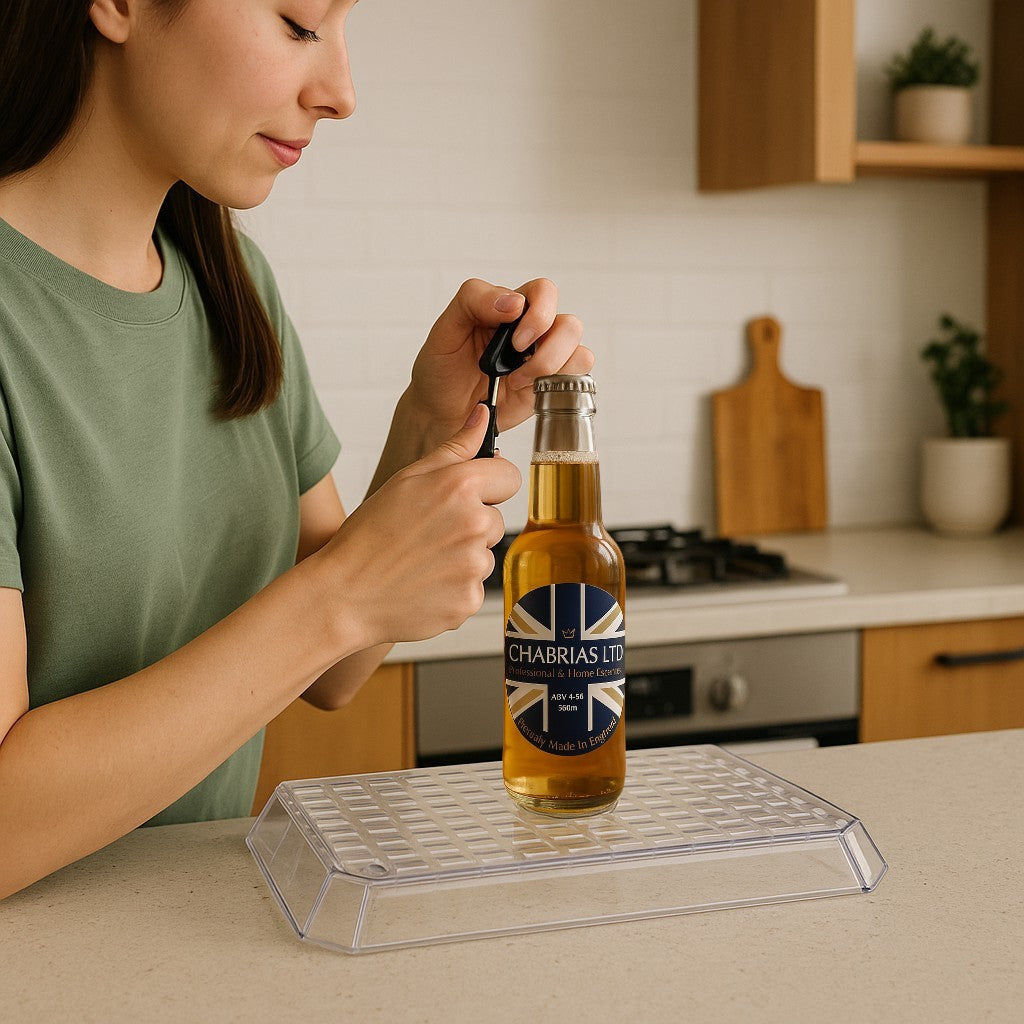 Uni Bar Plastic Drip Tray with Removable Grill,Clear - Premium Kitchen from Chabrias Ltd - Just £11.99! Shop now at Chabrias Ltd