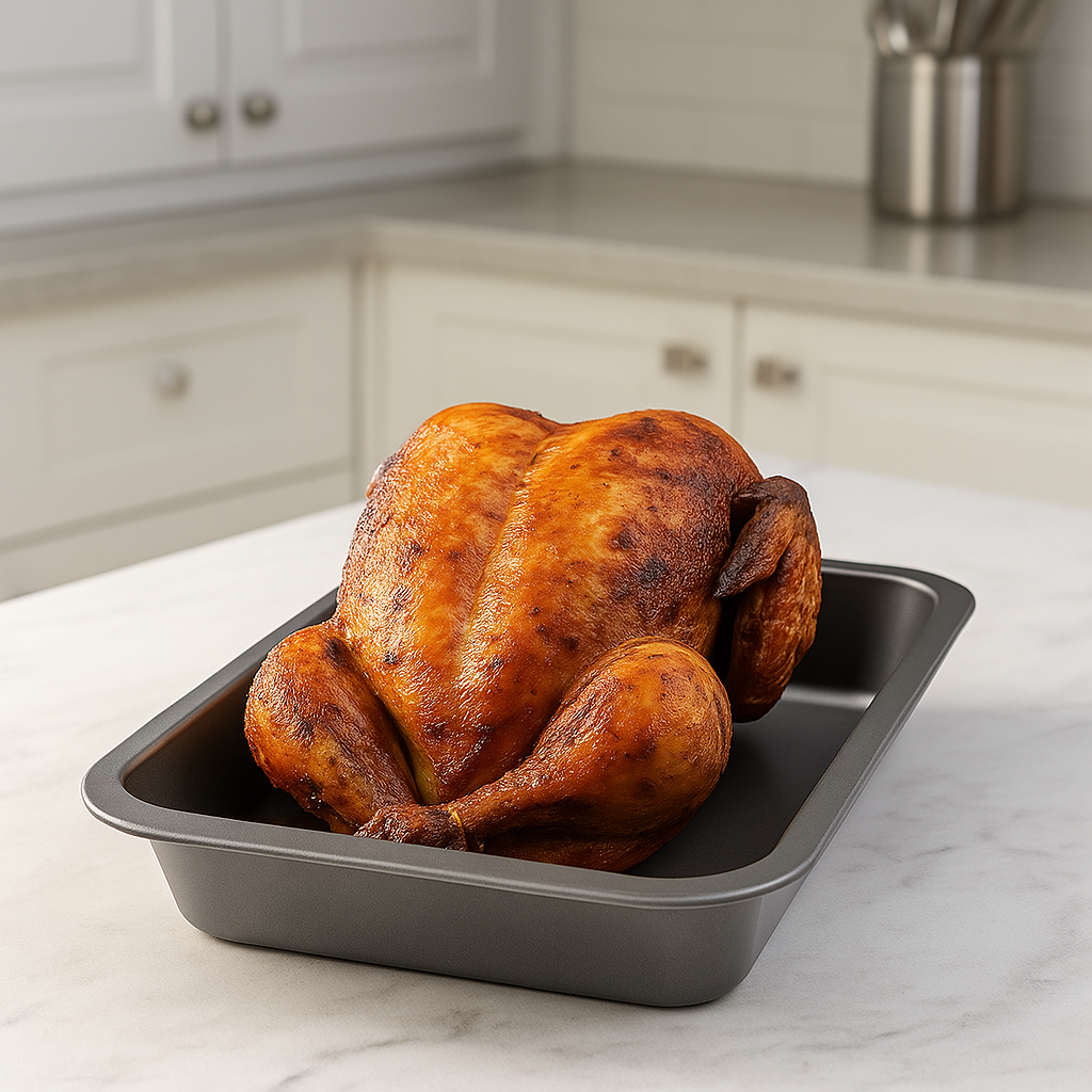 Non-Stick Roasting Baking Oven Tray, Medium (33cm) - Premium Kitchen from Chabrias Ltd - Just £7.99! Shop now at Chabrias Ltd