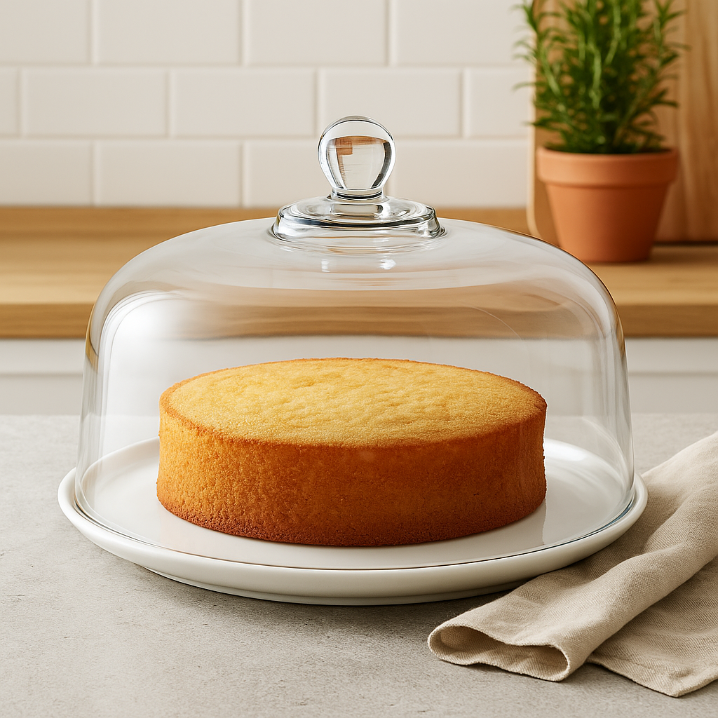 Glass Cake Dome 11.25" - Premium Home from Chabrias Ltd - Just £21.99! Shop now at Chabrias Ltd