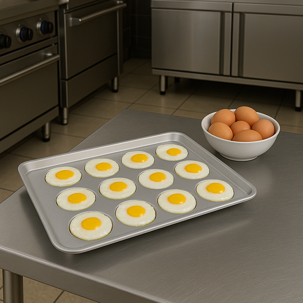 Professional Aluminium Egg Fryer, 12 Indents - Premium Kitchen from Chabrias Ltd - Just £44.90! Shop now at Chabrias Ltd