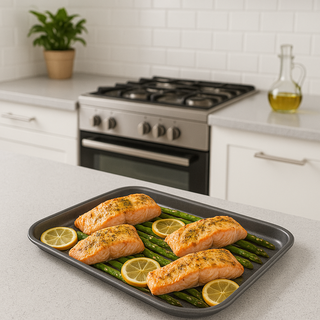 Non-Stick Oven Baking Tray Large, 35cm (2 piece) - Premium Kitchen from Chabrias Ltd - Just £9.99! Shop now at Chabrias Ltd