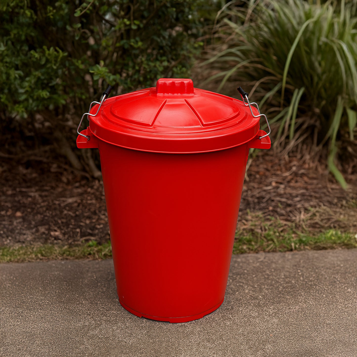 Heavy Duty Plastic Bin, With Locking Clip Lid, Red, 85L - Premium Bins from Chabrias Ltd - Just £29.99! Shop now at Chabrias Ltd