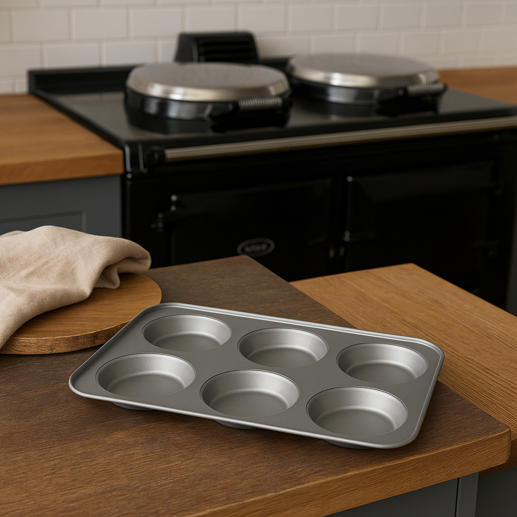 Non-Stick Yorkshire Pudding Oven Tray, Large 6 Cup (2 piece) - Premium Kitchen from Chabrias Ltd - Just £15.99! Shop now at Chabrias Ltd