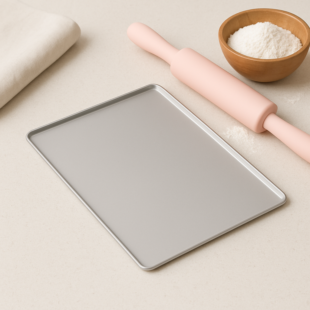 Professional Aluminium Thin Baking Tray, 318 X 216 X 19 mm - Premium Kitchen from Chabrias Ltd - Just £8.99! Shop now at Chabrias Ltd