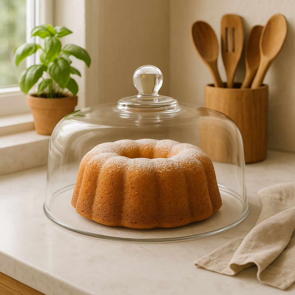 Glass Cake Dome 11.25" - Premium Home from Chabrias Ltd - Just £21.99! Shop now at Chabrias Ltd