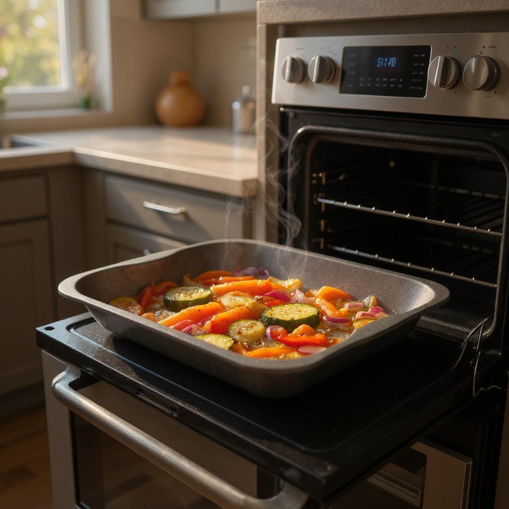 Non-Stick Roasting Baking Tray Large, 38cm - Premium Kitchen from Chabrias Ltd - Just £15.99! Shop now at Chabrias Ltd