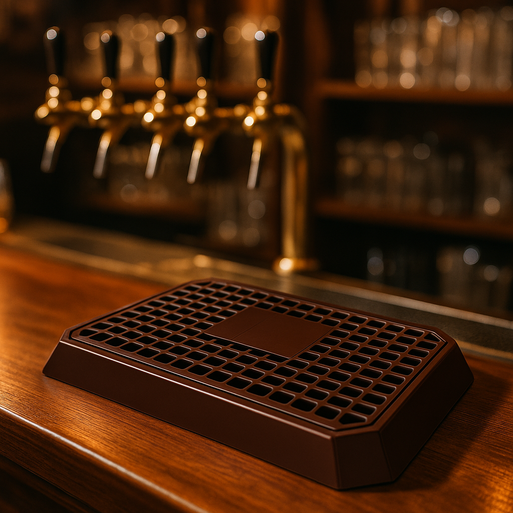 Uni Bar Plastic Drip Tray with Removable Grill, Brown - Premium BISS from Chabrias Ltd - Just £11.99! Shop now at Chabrias Ltd
