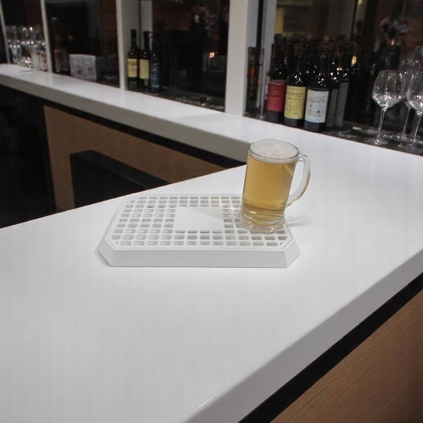 Uni Bar Plastic Drip Tray with Removable Grill, White - Premium BISS from Chabrias Ltd - Just £11.99! Shop now at Chabrias Ltd