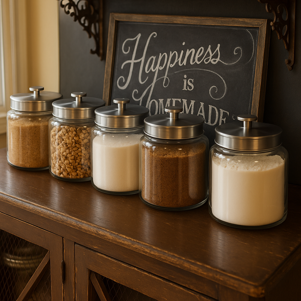 Montana Glass Jar with Brushed Aluminium Sealed Lid, 1.5 Gallon - Premium Kitchen from Chabrias Ltd - Just £29.99! Shop now at Chabrias Ltd