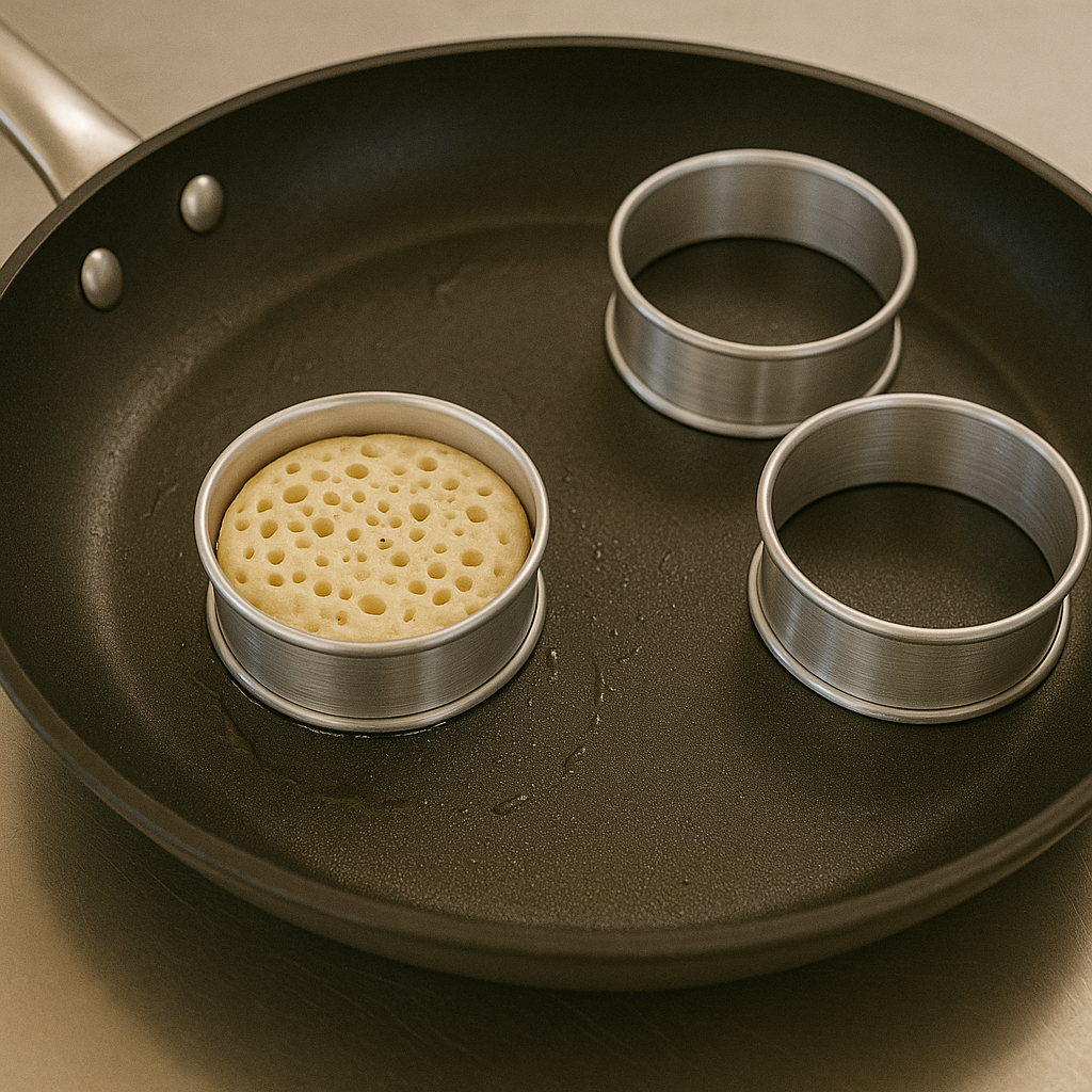 Aluminum Crumpet Rings, 85 x 20mm (4 pack) - Premium Home from Chabrias Ltd - Just £8.99! Shop now at Chabrias Ltd