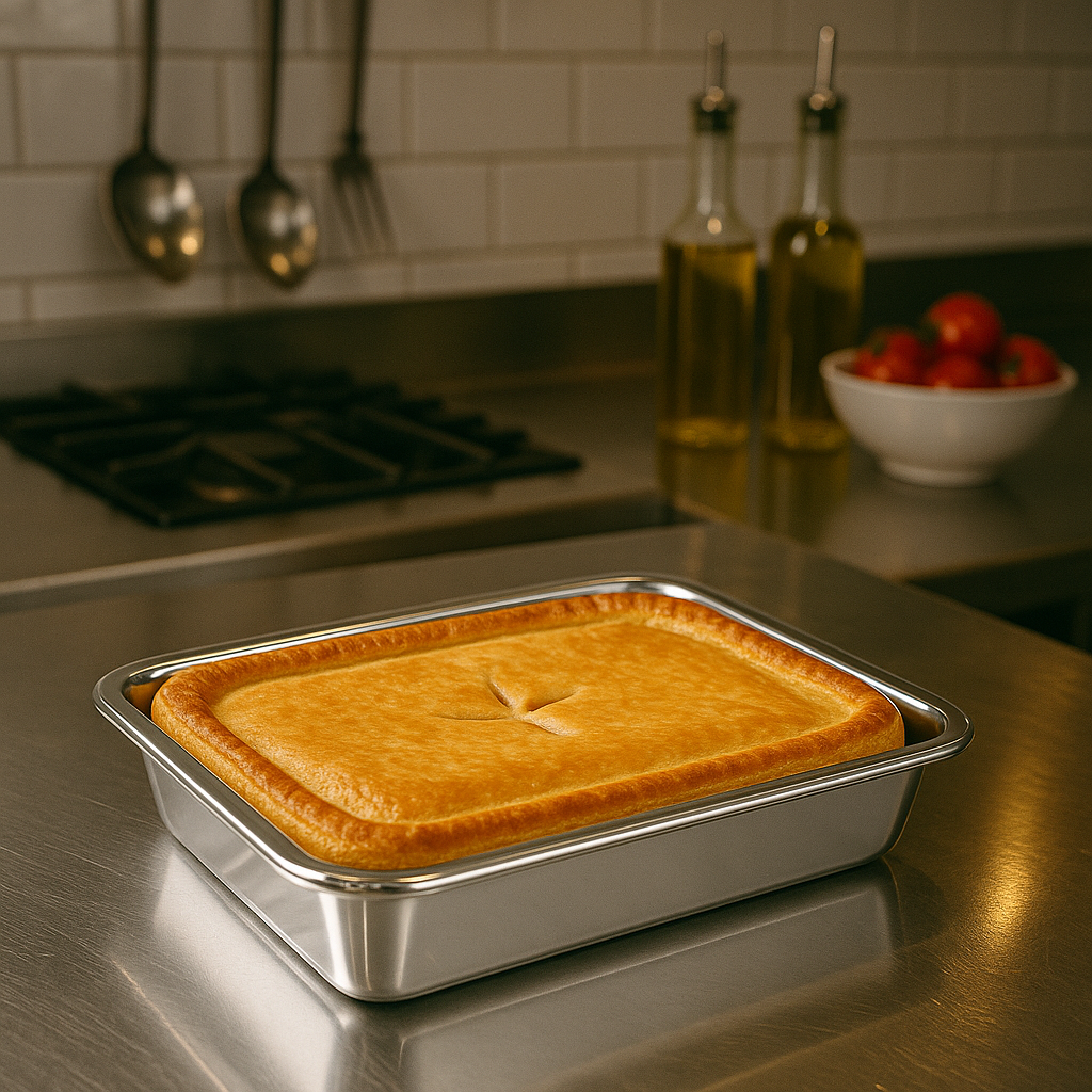 Aluminium Pie Dish – Heavy-Duty, Commercial Grade, 10" (254 x 191 x 44 mm) - Premium Home from Chabrias Ltd - Just £14.99! Shop now at Chabrias Ltd
