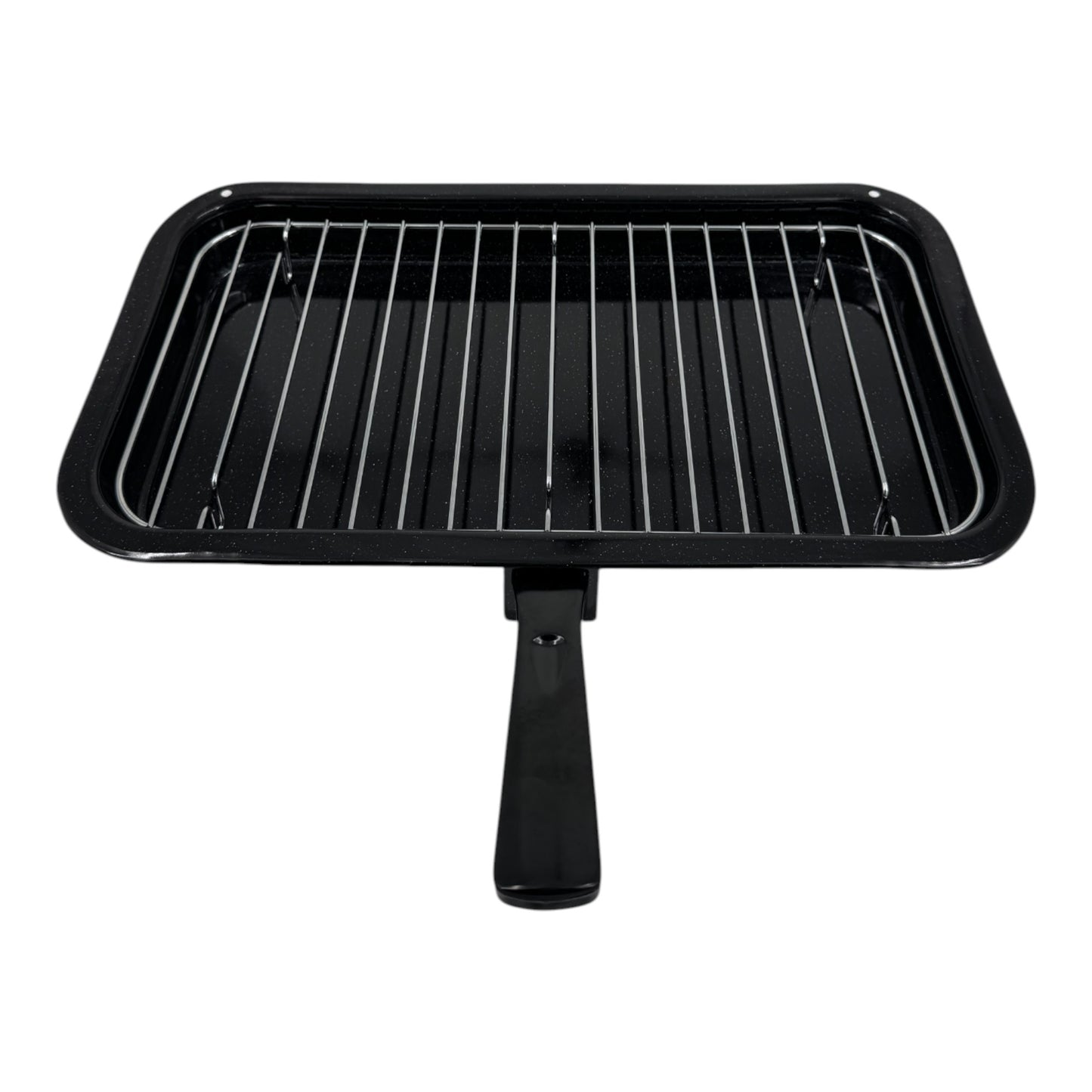 Vitreous Enamel Grill Pan, Handle & Wire Rack, Large (40cm) - Premium Kitchen from Chabrias Ltd - Just £16.99! Shop now at Chabrias Ltd