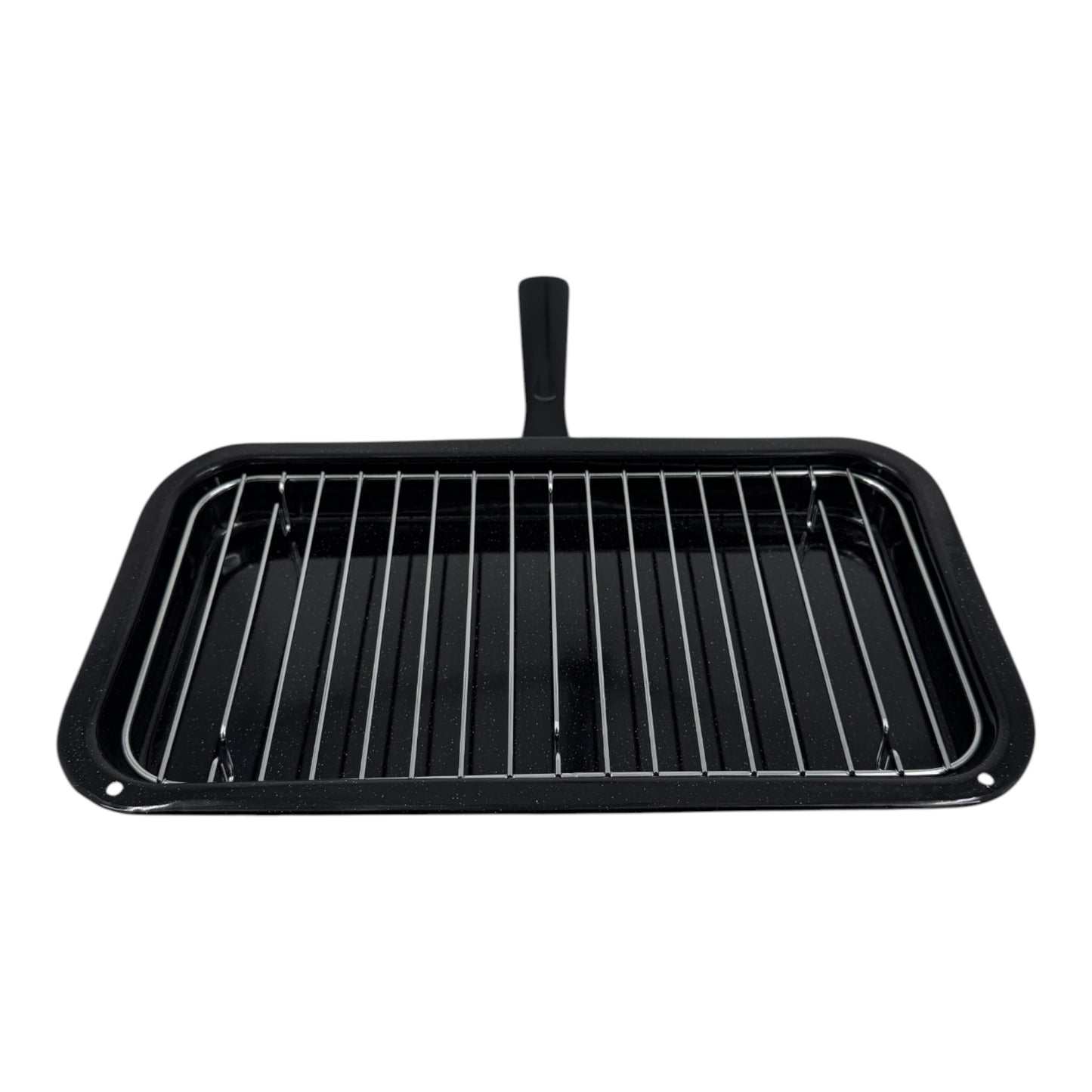 Vitreous Enamel Grill Pan, Handle & Wire Rack, Large (40cm) - Premium Kitchen from Chabrias Ltd - Just £16.99! Shop now at Chabrias Ltd