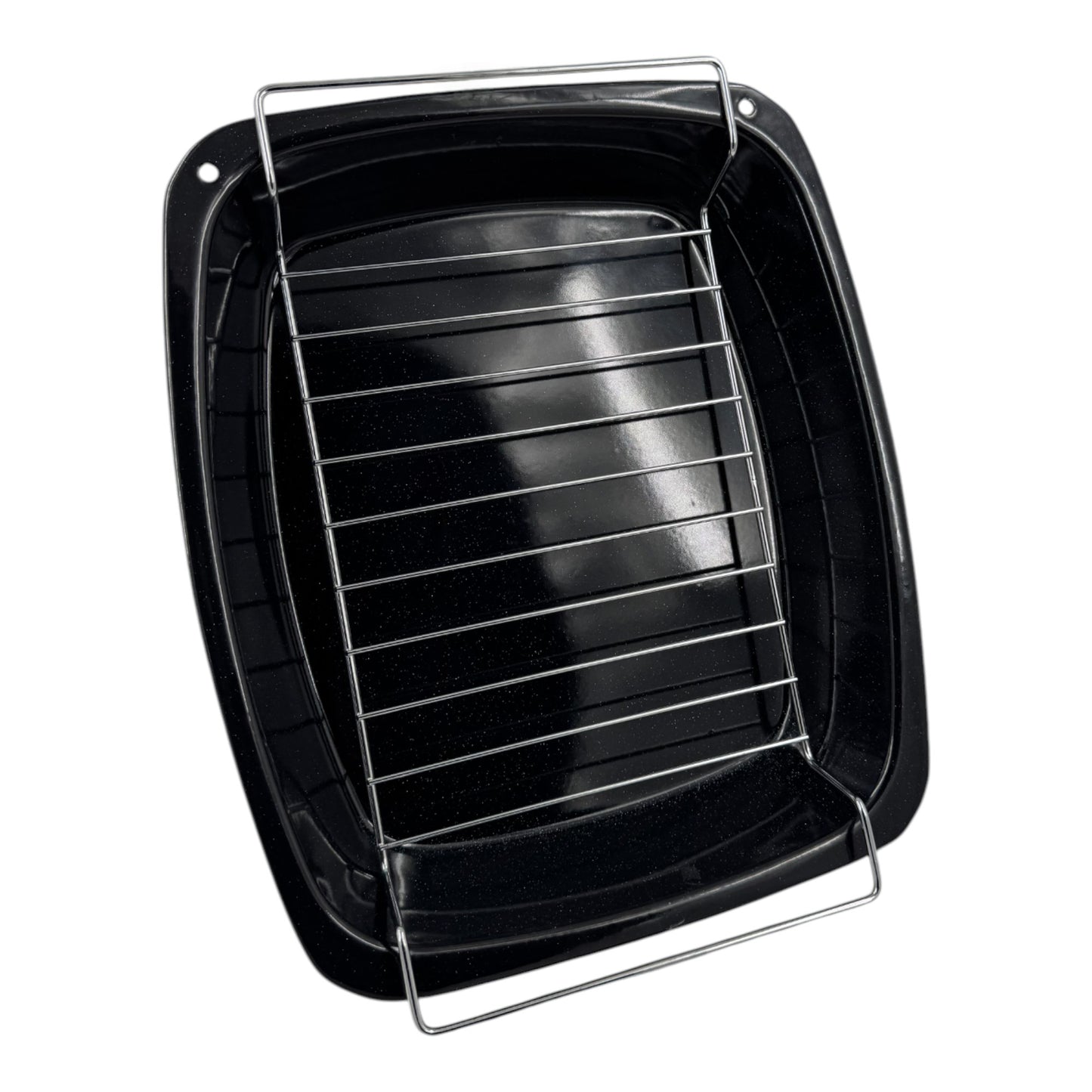 Vitreous Enamel Roasting Tray, Large With Rack (38cm) - Premium Home from Chabrias Ltd - Just £14.99! Shop now at Chabrias Ltd
