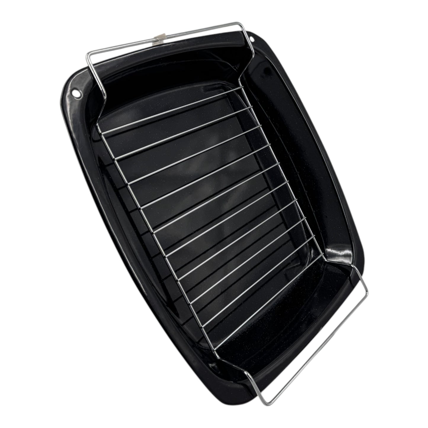 Vitreous Enamel Roasting Tray, Large With Rack (38cm) - Premium Home from Chabrias Ltd - Just £14.99! Shop now at Chabrias Ltd