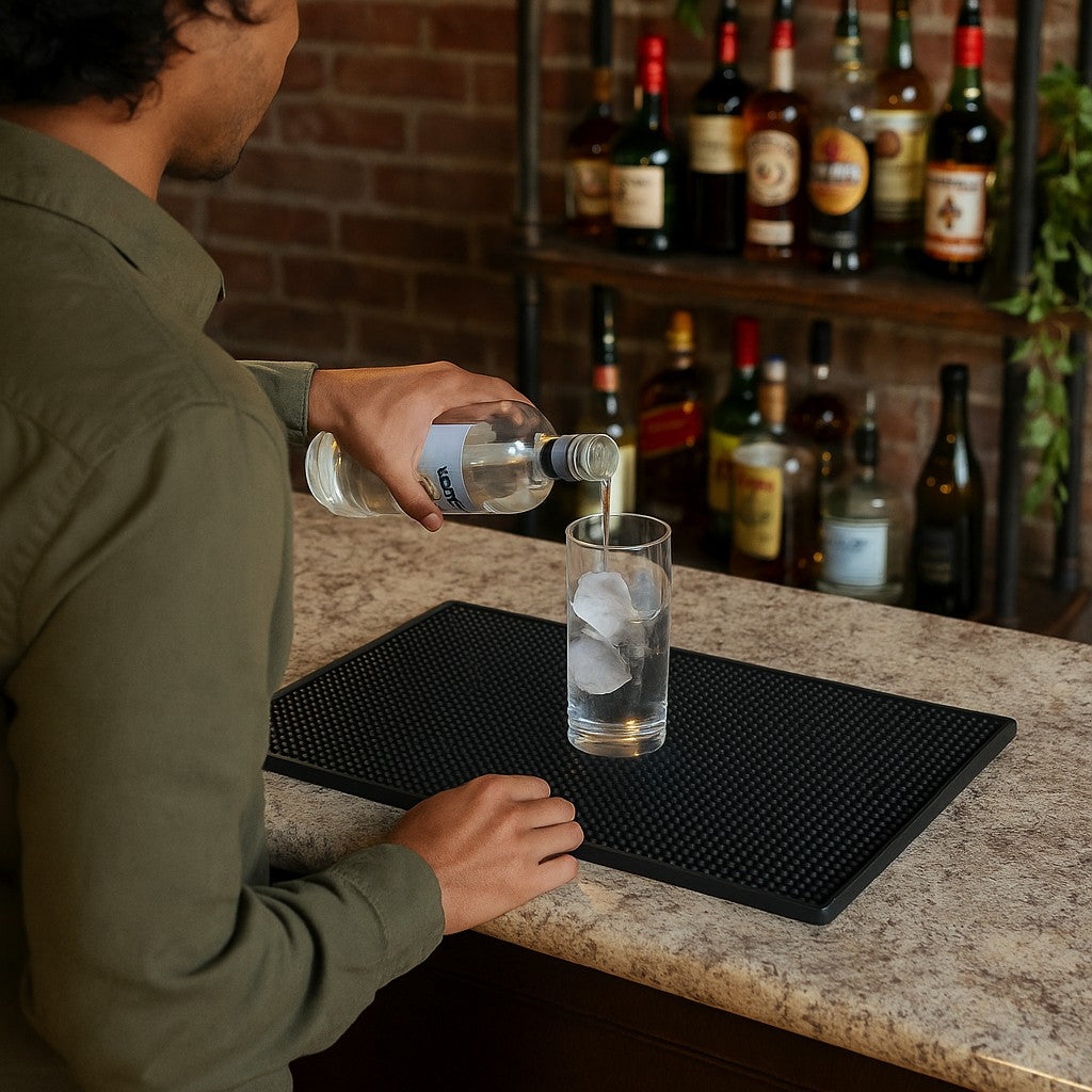 Premium Service Spill Rubber Mat, Black - Premium Home from Chabrias Ltd - Just £9.99! Shop now at Chabrias Ltd