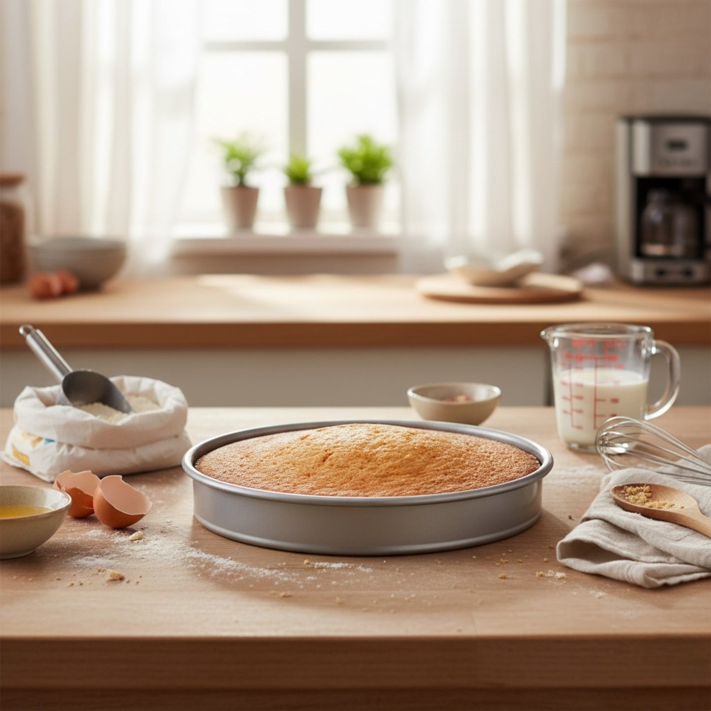 Silver Anodised Sandwich Tin – 8" – Fixed Base – Made in England - Premium Bakeware from Chabrias Ltd - Just £19.99! Shop now at Chabrias Ltd