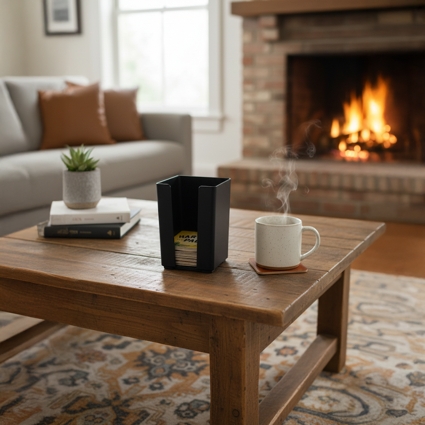 Sleek Black Napkin & Coaster Holder – Modern Bar Caddy – UK Made - Premium Barware from Chabrias Ltd - Just £7.99! Shop now at Chabrias Ltd