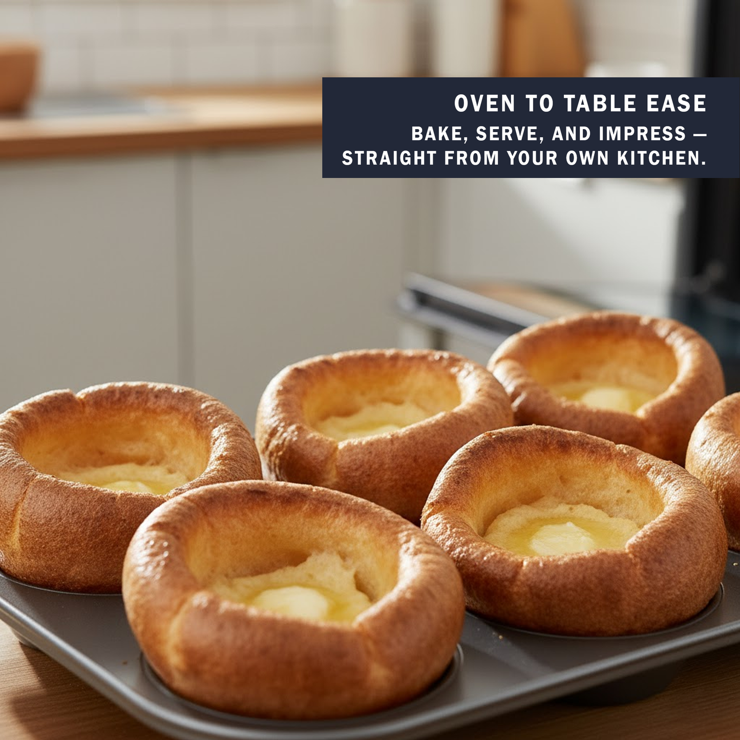 Non-Stick Yorkshire Pudding Bun Oven Tray – Small 6 Cup (2 Piece Set) - Premium Kitchen from Chabrias Ltd - Just £12.99! Shop now at Chabrias Ltd
