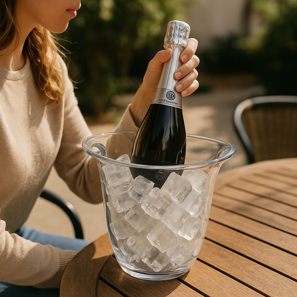 Acrylic Champagne Wine Cooler, With Handles - Premium Kitchen from Chabrias Ltd - Just £9.99! Shop now at Chabrias Ltd