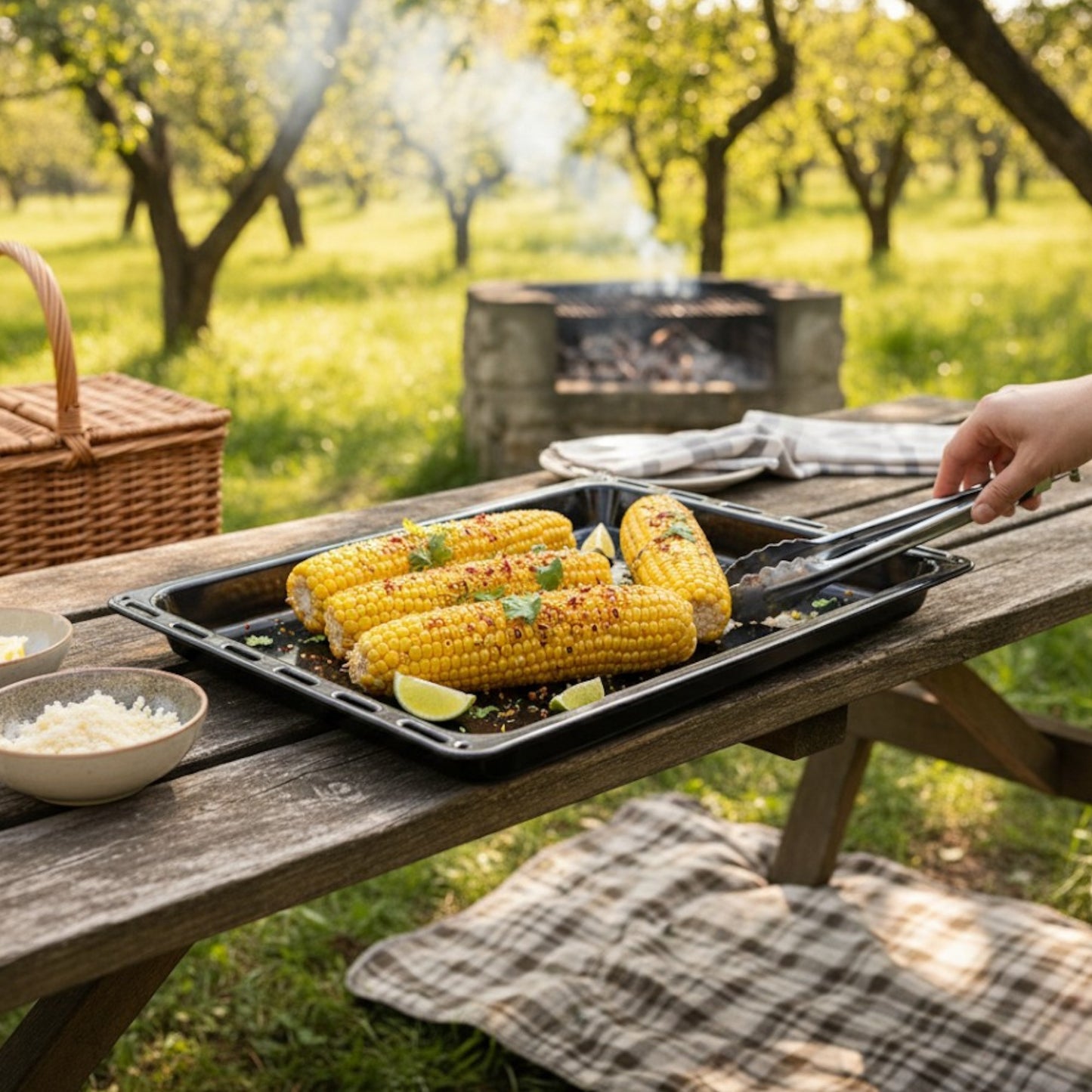 Large Rectangular Enamel Baking Tray / Grill Tray – 456 × 375 × 35mm - Premium Kitchen from Chabrias Ltd - Just £17.99! Shop now at Chabrias Ltd