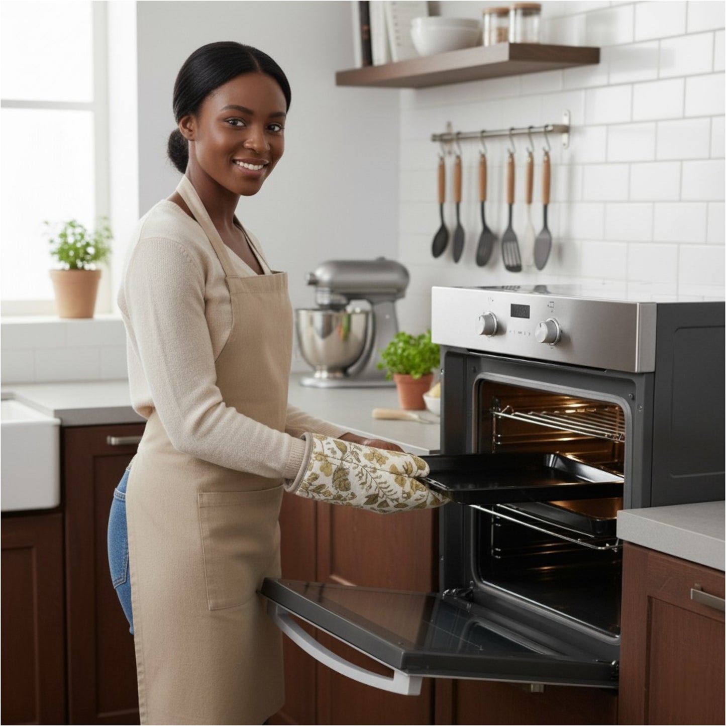 Large Rectangular Enamel Baking Tray / Grill Tray – 456 × 375 × 35mm - Premium Kitchen from Chabrias Ltd - Just £17.99! Shop now at Chabrias Ltd