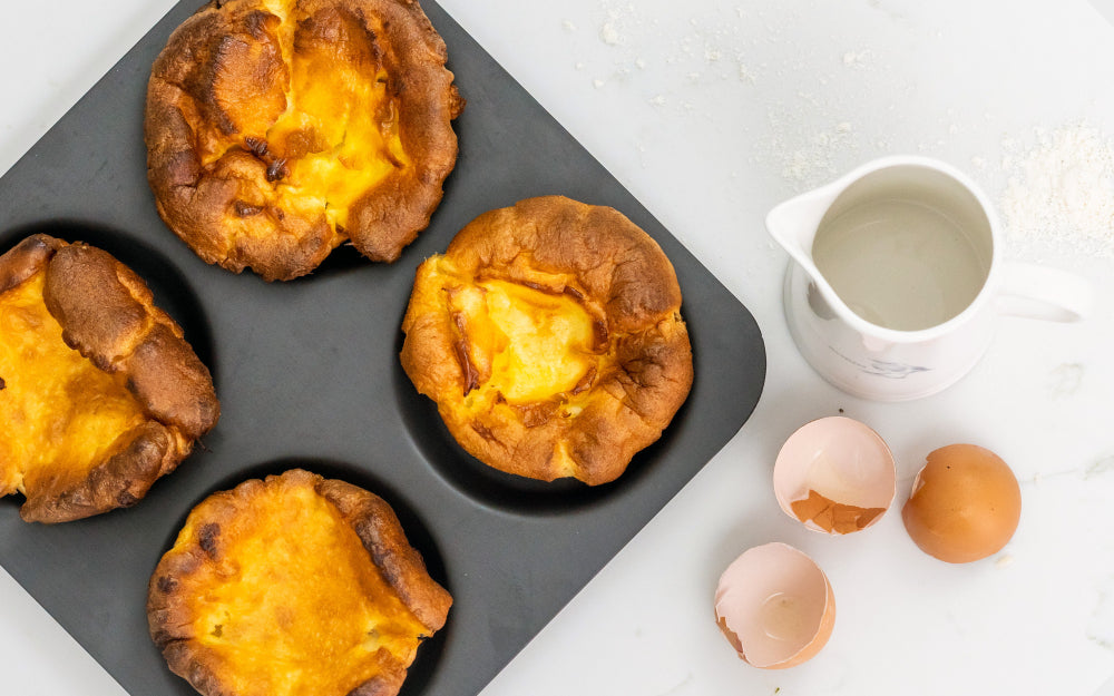Hard Anodised 4 Cups Yorkshire Pudding Tray - Premium Home from Mermaid - Just £36.99! Shop now at Chabrias Ltd