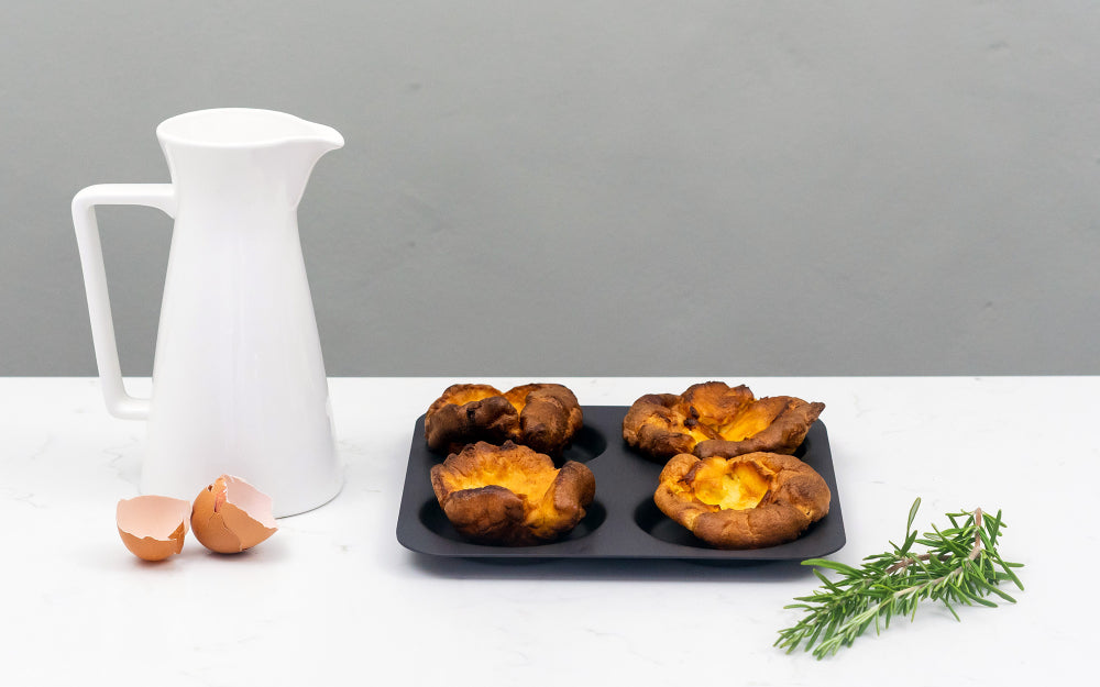 Hard Anodised 4 Cups Yorkshire Pudding Tray - Premium Home from Mermaid - Just £36.99! Shop now at Chabrias Ltd