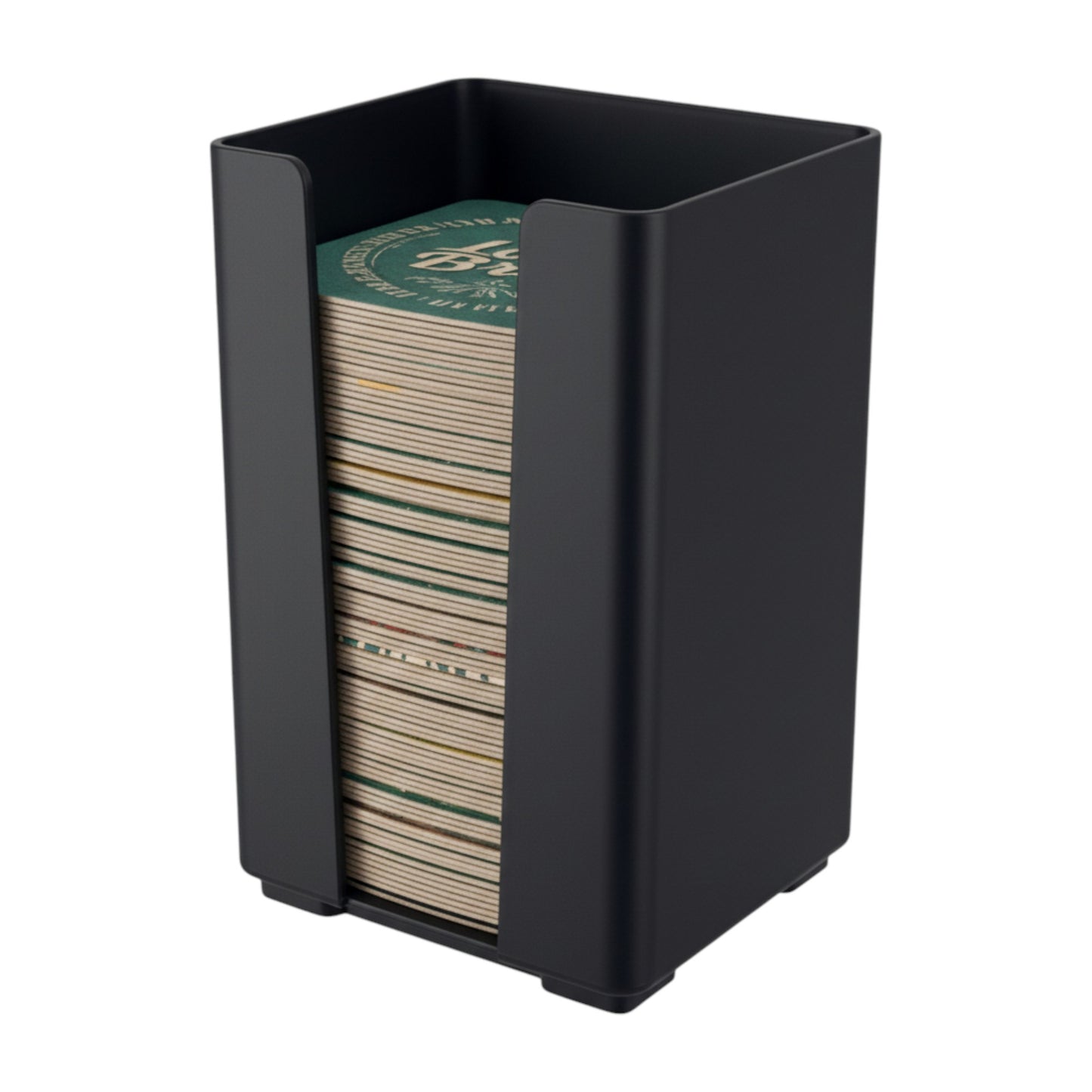 Sleek Black Napkin & Coaster Holder – Modern Bar Caddy – UK Made - Premium Barware from Chabrias Ltd - Just £7.99! Shop now at Chabrias Ltd