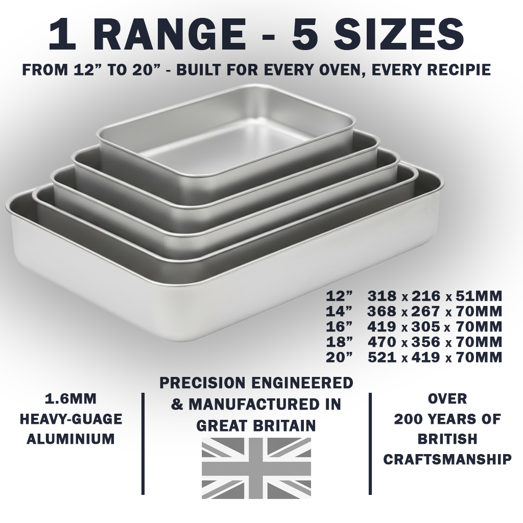 Samuel Groves Professional Aluminium Deep Roasting Tray - 16" - Made in England - Premium Kitchen from Chabrias Ltd - Just £19.99! Shop now at Chabrias Ltd
