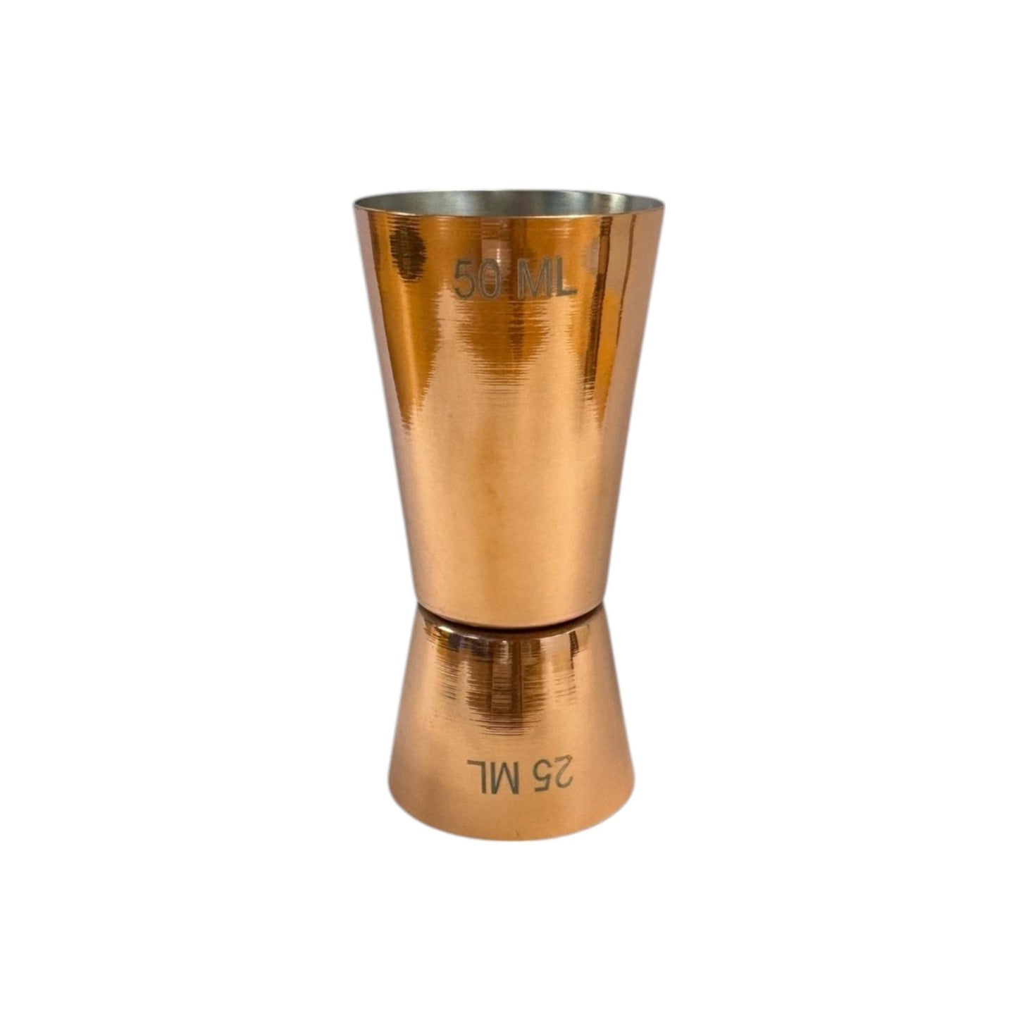Stainless Steel With Copper Finish, 25/50ml Measure Jigger (1 Piece) - Premium Barware from Chabrias Ltd - Just £5.99! Shop now at Chabrias Ltd