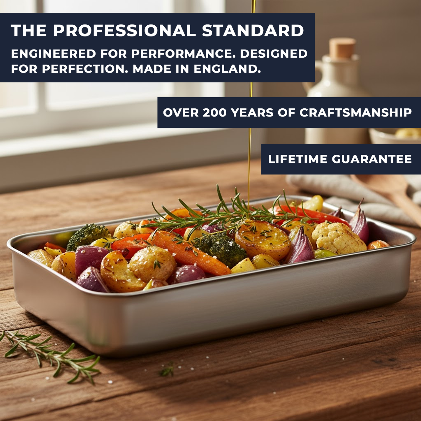Samuel Groves Professional Aluminium Deep Roasting Tray - 12" - Made in England - Premium Kitchen from Chabrias Ltd - Just £13.99! Shop now at Chabrias Ltd