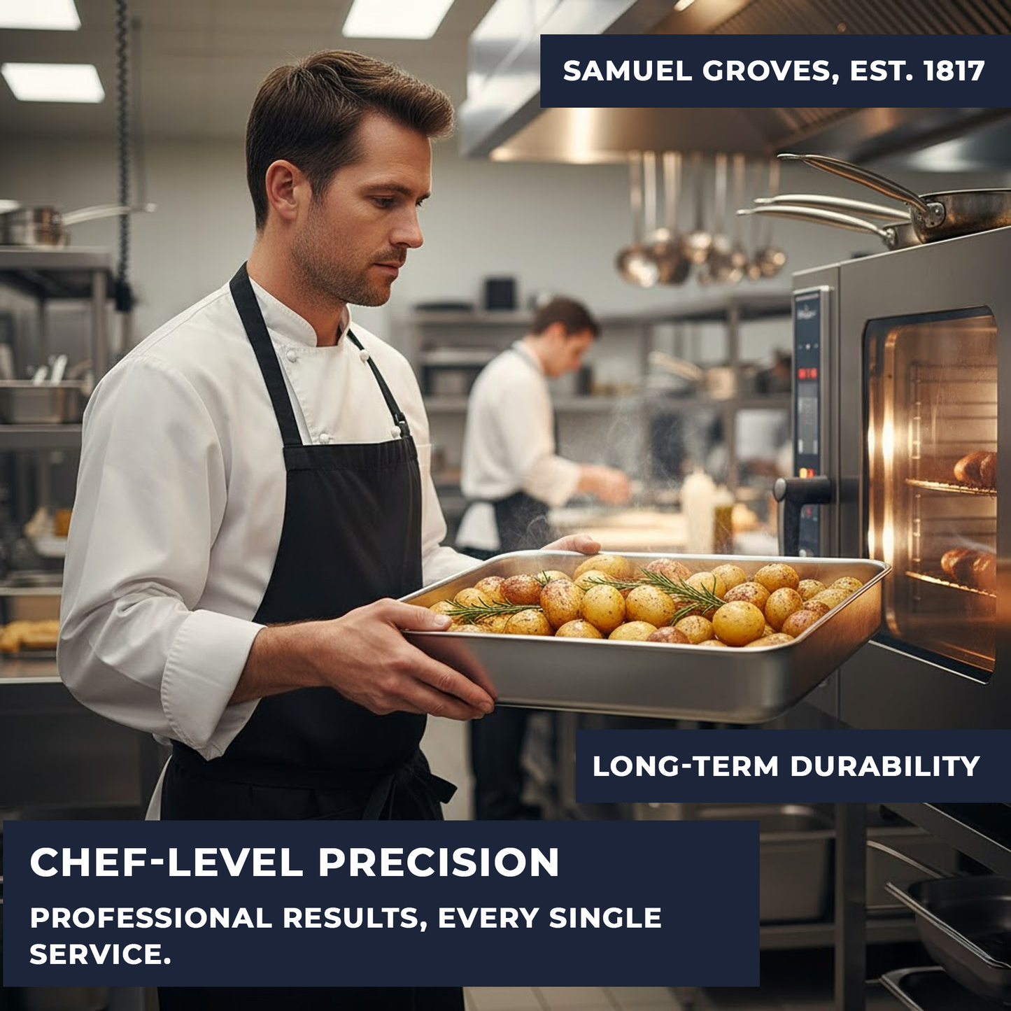 Samuel Groves Professional Aluminium Deep Roasting Tray - 12" - Made in England - Premium Kitchen from Chabrias Ltd - Just £13.99! Shop now at Chabrias Ltd