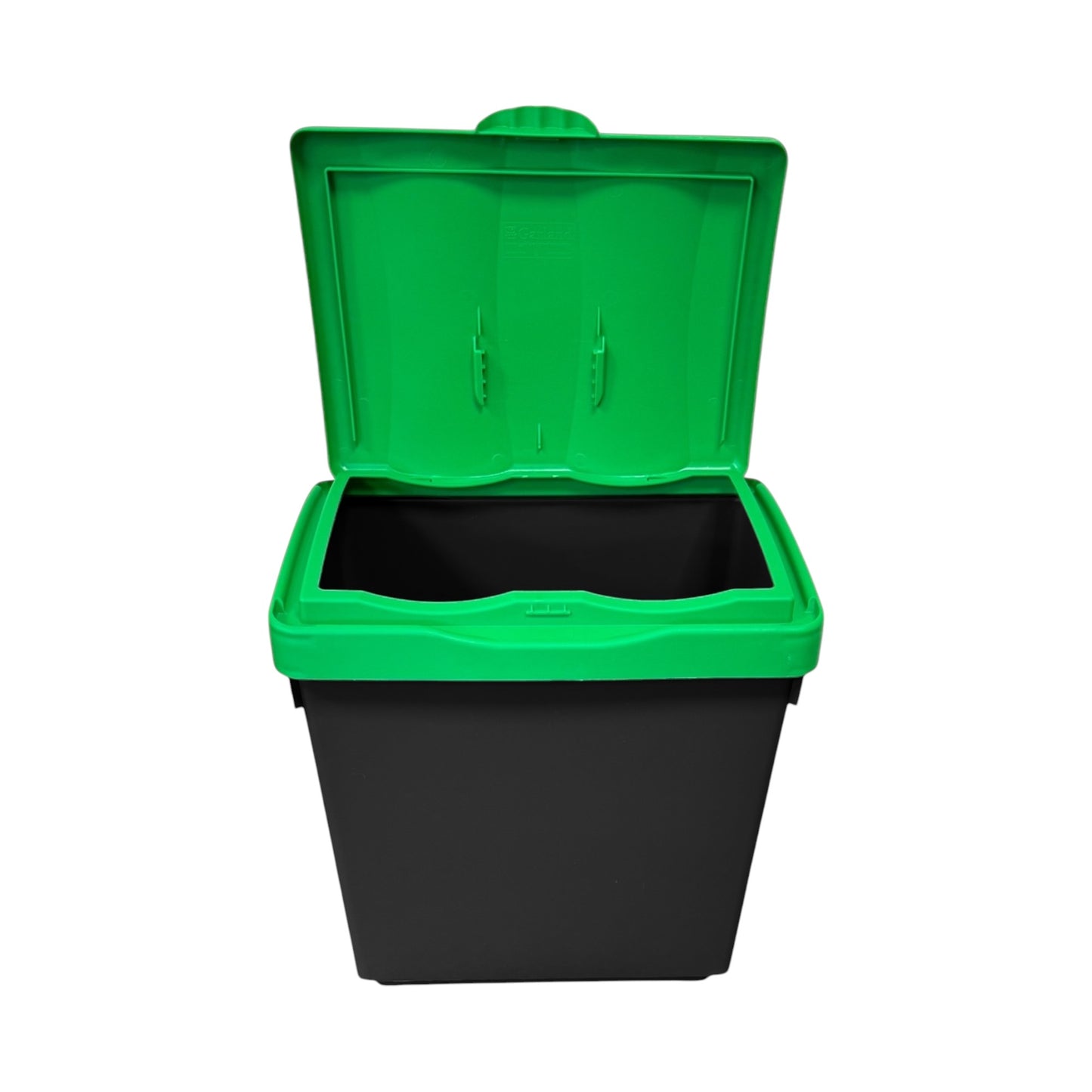 30 Litre Recycling Bin with Green Swing Lid & Food Waste Sticker Included