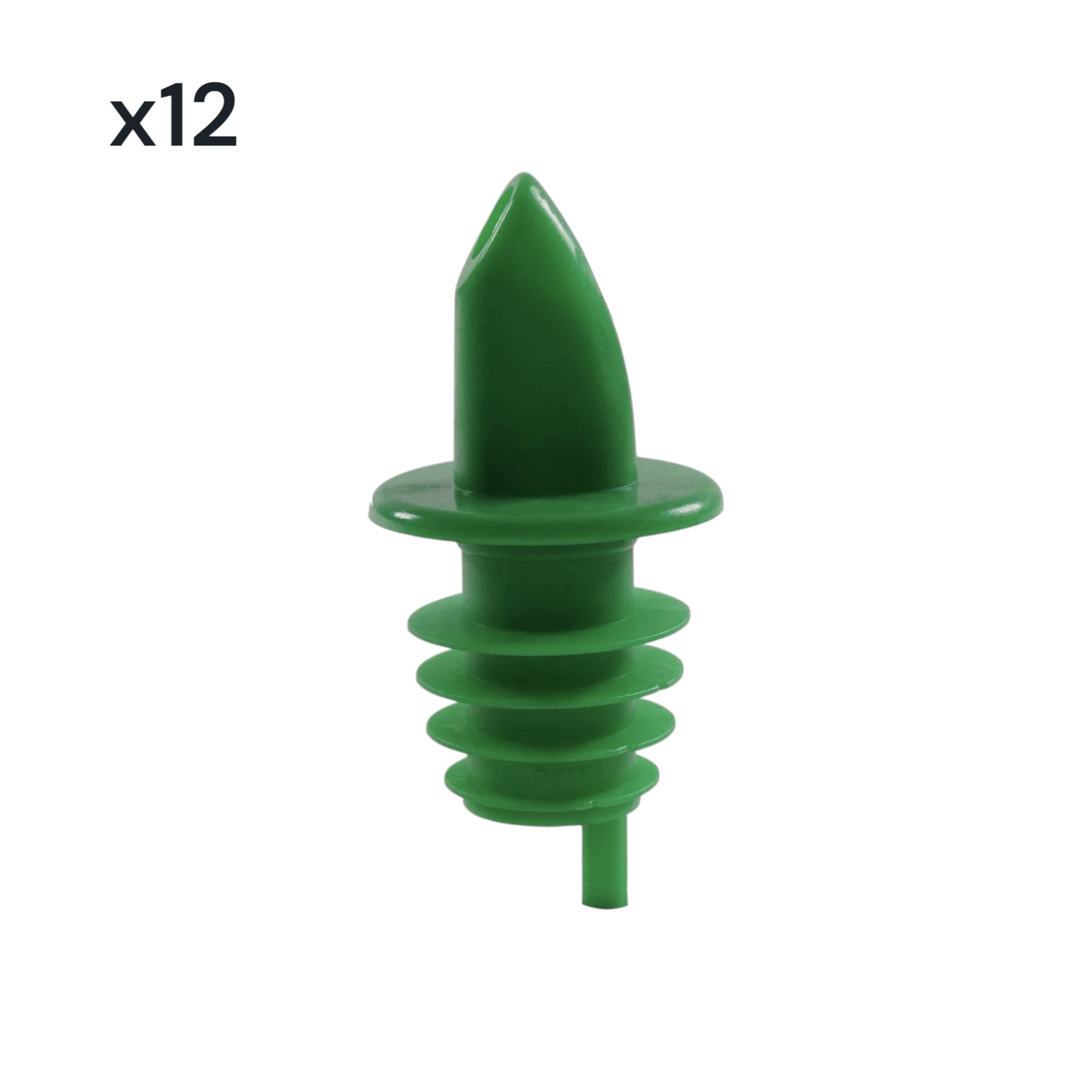 Free Flow Pourers, Green (x12) - Premium Kitchen from Chabrias Ltd - Just £6.64! Shop now at Chabrias Ltd