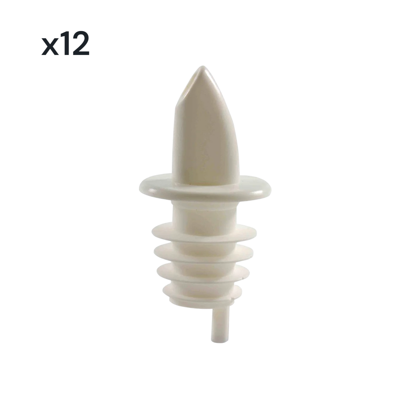 Free Flow Pourers, White (x12) - Premium Home from Chabrias Ltd - Just £9.99! Shop now at Chabrias Ltd